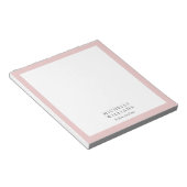 Bloc-note Rose poudré simple bordé (Incliné)