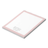Bloc-note Rose poudré simple bordé (Tourné)