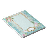 Bloc-note Rose Rose français Script et dentelle (Incliné)