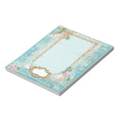 Bloc-note Rose Rose français Script et dentelle (Tourné)