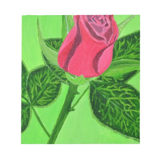 Bloc-note Rose rouge (Devant)