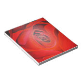 Bloc-note Rose rouge en forme de coeur (Incliné)