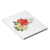 Bloc-note Rose rouge et marguerites (Incliné)