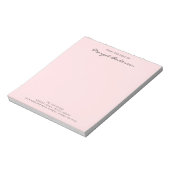 Bloc-note Rose | Script personnalisé | À partir du bureau du (Tourné)