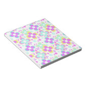 Bloc-note Rose, turquoise, floral (Incliné)