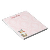 Bloc-note Rose Valentin Mini Berger Américain (Incliné)