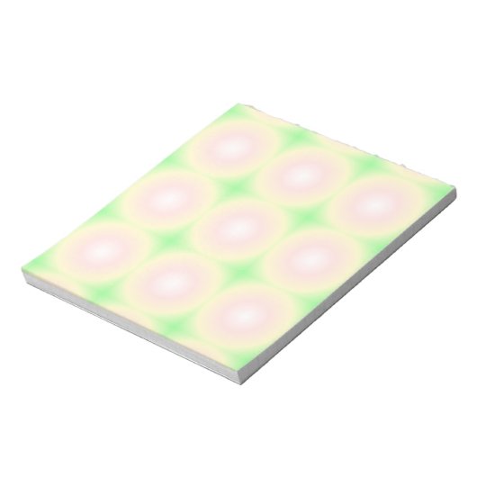 Bloc-note Rose vert pâle Blanc 3D Optique Motif dégradé (Tourné)