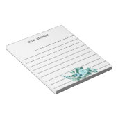 Bloc-note Rose watercolour  Mom Personalized Name  (Incliné)