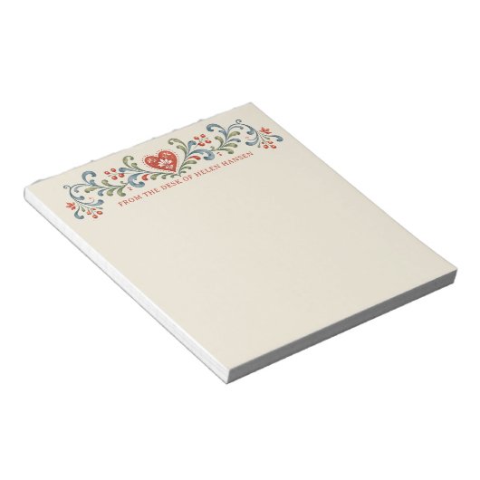 Bloc-note Rosemaling de Noël nordique (Incliné)