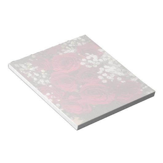 Bloc-note Roses and Baby's Breath Notepads (Incliné)