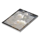 Bloc-note Roses blanches personnalisées (Tourné)