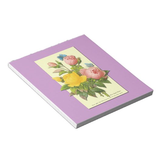 Bloc-note Roses Botaniques Rose Jaune (Incliné)