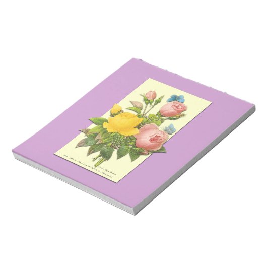 Bloc-note Roses Botaniques Rose Jaune (Tourné)