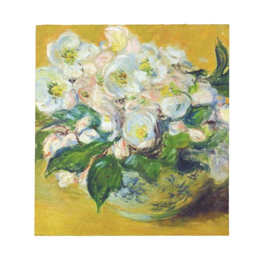 Bloc-note Roses de Noël (par Claude Monet) (Devant)