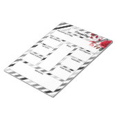 Bloc-note Roses en bandes _ Carte conceptuelle (Incliné)