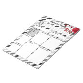 Bloc-note Roses en bandes _ Modèle de médicaments (Incliné)