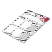 Bloc-note Roses en bandes _ Température de la maladie 2 (Incliné)