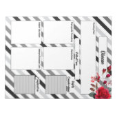 Bloc-note Roses en bandes _ Température de la maladie 2 (Devant)