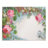 BLOC-NOTE ROSES ET JASMINES BEAUTÉ FLORALE MONOGEAM (Devant)