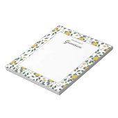 Bloc-note Roses jaunes avec Feuilles verts Personnalisé (Tourné)