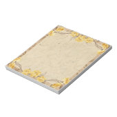 Bloc-note Roses Jaunes Florales Vintage (Tourné)