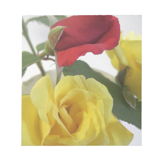 Bloc-note Roses jaunes rouges (Devant)
