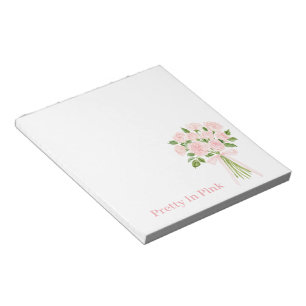 Bloc-note Roses jolies en rose