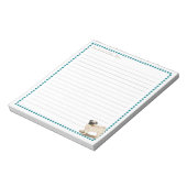 Bloc-note Roses Pug Personnalisé ligné (Tourné)