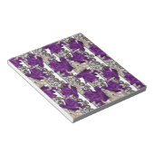Bloc-note Roses rétro, violet (Incliné)