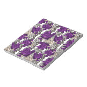 Bloc-note Roses rétro, violet (Tourné)