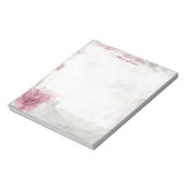 Bloc-note Roses roses roses, dentelle blanche et perles Faux (Tourné)