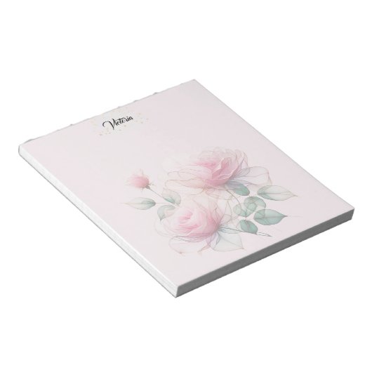 Bloc-note Roses roses roses douces (Incliné)