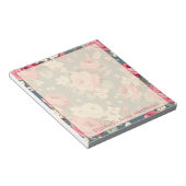 Bloc-note Roses Roses Roses sur Fond Bleu Foncé (Incliné)