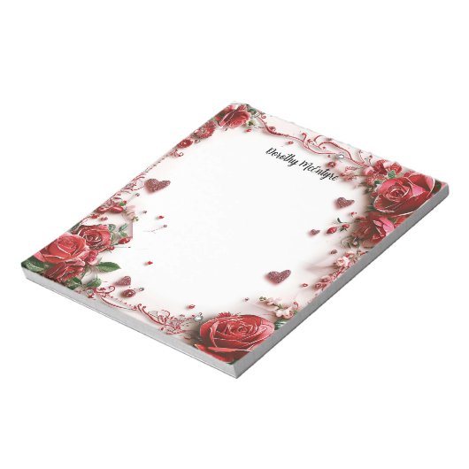 Bloc-note Roses rouges (Tourné)