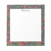 Bloc-note Roses rouges et fuchsia parfaites gothique victori (Devant)