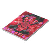 Bloc-note Roses rouges Iridescente "Bonne Saint Valentin" Im (Tourné)