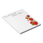 Bloc-note Roses rouges personnalisées (Incliné)