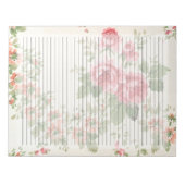 Bloc-note Roses victoriens rétro au milieu du siècle (Devant)