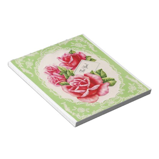 Bloc-note Roses vintages (Incliné)