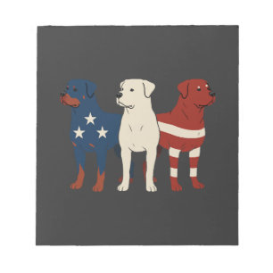 Bloc-note Rottweiler 4 juillet Amoureux des chiens Hommes Dr