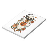 Bloc-note Rottweiler d'Halloween avec des fleurs (Tourné)