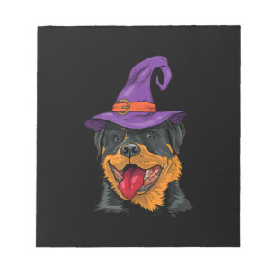 Bloc-note rottweiler halloween chien rotatives drôle cadeau