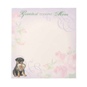 Bloc-note Rottweiler Heart Mom