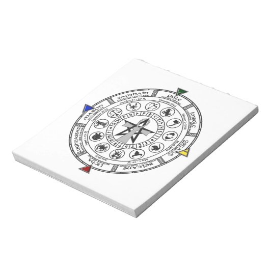 Bloc-note Roue de l'année Zodiac Sabbats Runes (Tourné)