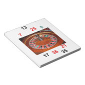 Bloc-note Roue de roulette de casino et numéros chanceux (Incliné)