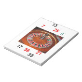Bloc-note Roue de roulette de casino et numéros chanceux (Tourné)