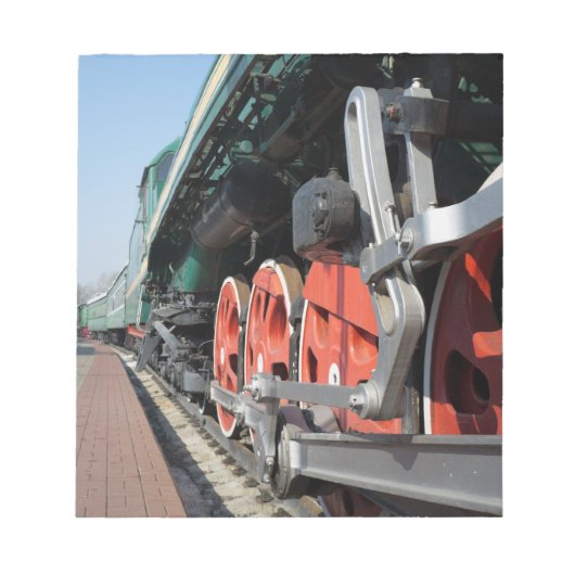 Bloc-note Roues de locomotive à vapeur (Devant)