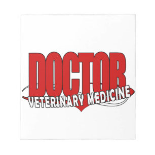 BLOC-NOTE ROUGE DE DOCTEUR MÉDECINE VÉTÉRINAIRE GRAND