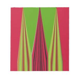 BLOC-NOTE ROUGE DORÉ VERT