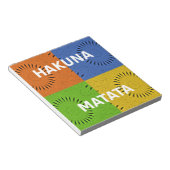 Bloc-note Rouge doré Vert Hakuna Matata (Incliné)